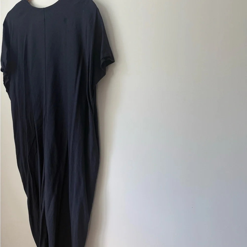 Babaton Charette linen kaftan style dress navy - Picture 4 of 6